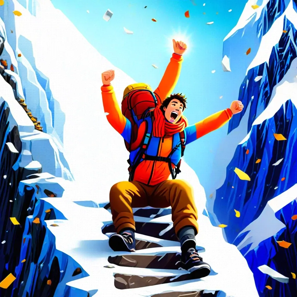 Everest Celebration Climber